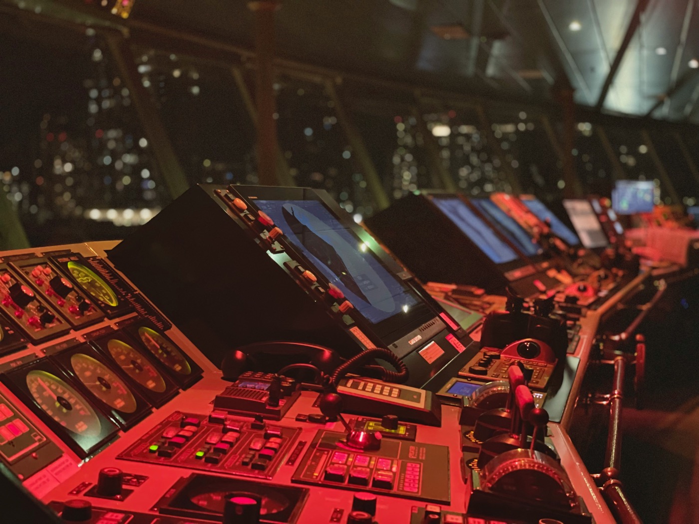 Ship bridge control instruments